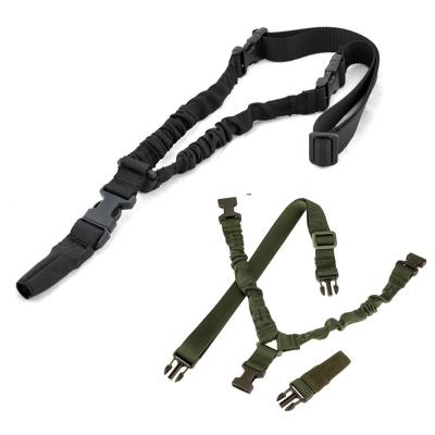 China Accessories Outdoor Shooting Tactical Nylon Rifle One Point Gun Sling High Quality Airsoft Military Single Sling for sale