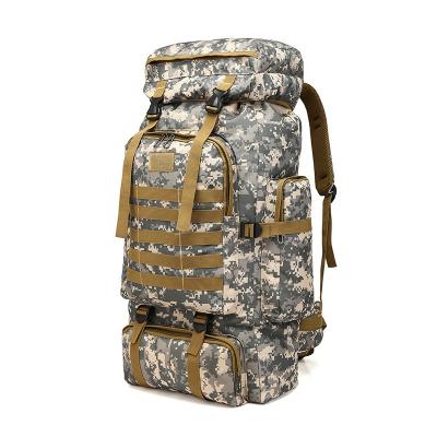 China 80L Molle Waterproof Camouflage Waterproof Tactical Backpack Military Army Hiking Rucksack Camping Travel Rucksack for sale