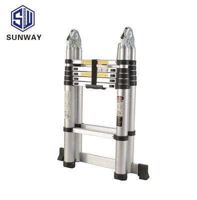 China Ladders Aluminum Telescopic Extension Ladder Double Household Telescopic Lightweight Side Roof for sale