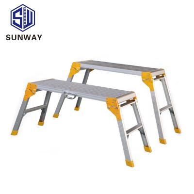 China Folding Ladders Platform Ladder Aluminum Folding Platform Ladder Working Platform for sale