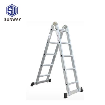 China Folding Ladders Factory Manufactured Safety Home Use Aluminum A-Frame Ladders for sale