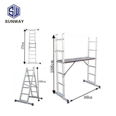 China Attractive Folding Ladders Price 2*7 Steps Scaffolding Stair Ladder Universal Folding Folding Ladder for sale