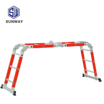 China Customizable Folding Ladders Multi Purpose Folding Fiberglass Step Platform Ladder for sale