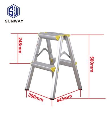 China Folding Ladders Folding Aluminum 2 Small Steps Stool Folding Step Ladders for sale