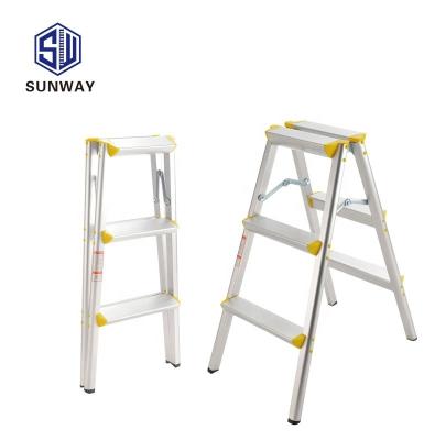 China Durable Folding Ladders Using Best Selling 3 Step Aluminum Double Step Ladder for sale