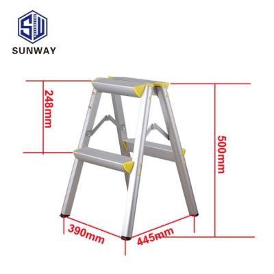 China Various Folding Ladders Promotional Goods Using High Quality Aluminum Folding Stool Ladder 3 Steps for sale