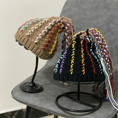 China Eco-friendly wholesales winter hats fashion women a wig hat knitted beanies ha for sale