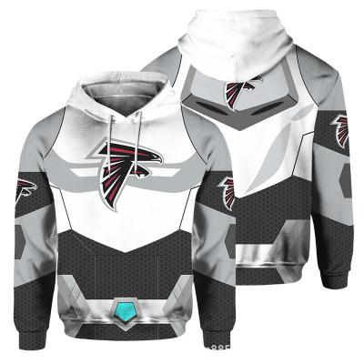 China Anti-wrinkle OEM Men's NFL Sweatshirt 3D Printing Print Fashionable Striped Pullover Long Sleeve Thick Hoodies for sale