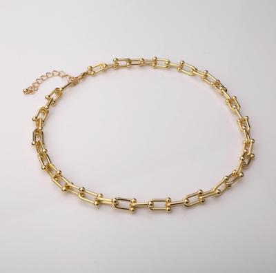 China Hot Selling Casual / Sporty 18k Gold Plated Stainless Steel Design Jewelry Necklace Chain for sale