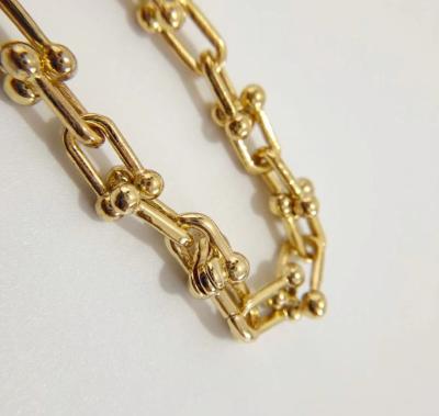 China Good Quality Fashionable Casual / Sporty 18k Gold Plated Stainless Steel Choker Chain Necklace for sale