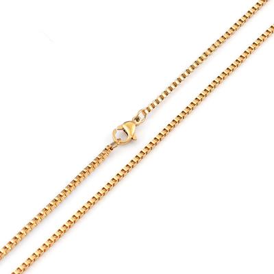 China CLASSIC Fashion Personalized Gold Chain Design Charm Necklace 2MM Box Chain Necklace for sale