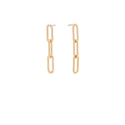 China 2020 Jewelry 18k Gold Stud Earrings Link Chain Casual/Sporty Stainless Steel Earring for sale