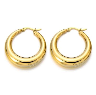 China /Sporty Casual Factory Customized 2022 Gold Plated Stainless Steel Fashion Design Circular Charm Circle Earrings For Women for sale