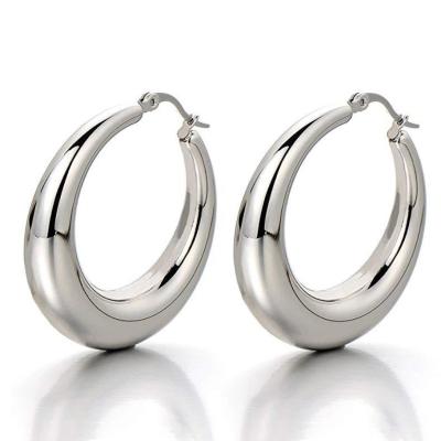 China Wholesale NEW 2020 ORIGINAL Casual/Sporty Stainless Steel Women Hoop Earrings Circle Earring for sale