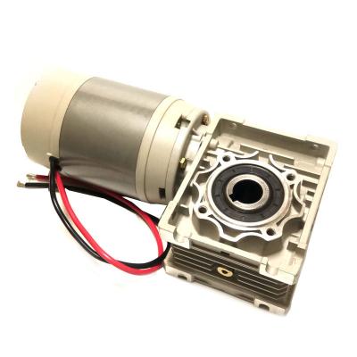 China 12V 24V Totally Enclosed Worm Gearbox High Torque DC Motor 48V 800W 0.75Kw 1 Hp DC Motor for sale