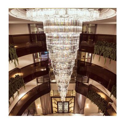 China Modern Simple Luxury Indoor Led Crystal Chandelier Pendant Lights Customize Fancy Modern Simple Lobby Showroom for sale