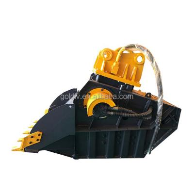 China Machinery Repair Shops 155 Crusher Bucket For Rock Concrete Stone Crushing 15 Ton Excavator Install for sale