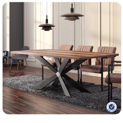 China (Other) Wholesale Modern Simple Design Adjustable MDF Top With Veneer Dining Tables Restaurant Home Furniture for sale