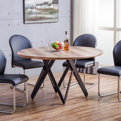 China Simple Design Modern Extendable Extendable Dining Tables Restaurant Round Top Home Furniture for sale