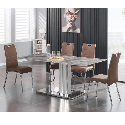 China Glassr Adjustable Modern Restaurant Dining Tables Simple Design Home Furniture (Others) for sale