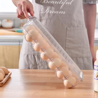 China Wholesale Fridge Non-Flimsy Organizer Freshness Preservation Plant Space Saving Plastic Egg Storage Box for sale