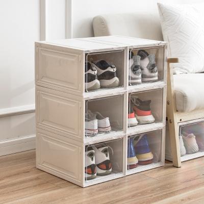 China Transparent and environment-friendly modern multi-layer stacked large capacity stable stable shoe storage box can store large shoes for sale