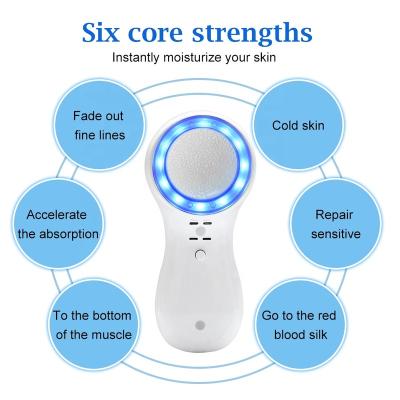 China Beauty Shrinking Massage Pore Face Ice Facial Feeling Repair Blue Light Skin Care Hammer Photon Rejuvenation Device Iced Beauty Instrument for sale