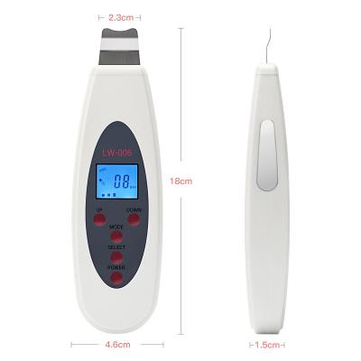 China Pore ​​Shrinking Comedone Extractor Ultrasonic Electric Shovel Face Skin Ionic Facial Scrubber Ultrasonic Spatula for sale