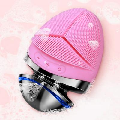 China High Frequency Equipment Ultrasonic Electric Facial Scrubber Massager Brush Cleansing Device Acne Treatment Beauty Brush Machine for sale