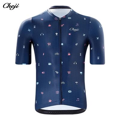 China Men's Breathable Short Sleeve CHEJI Jersey Pro Cycling Team Customization, OEM Factory Cycling Jersey Design for sale