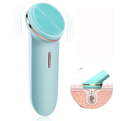 China Best Selling Cleansersilicone DEEP CLEANING Electric Handheld Facial Massager Cleansing Exfoliating Face Was Brush for sale