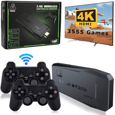 China Retro Classic Games 4k Original Hd TV M8 Game Stick With 3500 Retro Games Dual Wireless Controller Gaming Consoles for sale