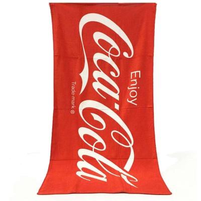 China Factory Compressed Logo Beach Towel Customized Wholesale YX-10001 China Promotional Reactive Printed RPET Recycled Eco Friendly Fabric for sale