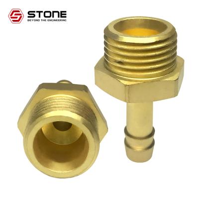 China Water Stone DN8mm-DN50mm Coupling Hot Brass Forging Male Threaded Coupling for sale