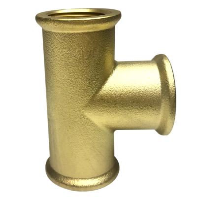 China Water Stone Fit Female Brass Tee Hot Forging Spinning Parts Ped for sale