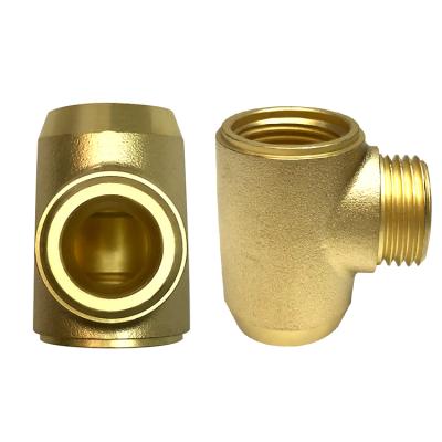 China Water Stone Customized Fitting Hot Forging Brass Tee Rotating Fitting for sale