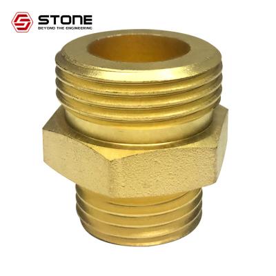 China Water Male Connector Parts Brass Pipe Fitting Forging Brass Fitting Tubing for sale