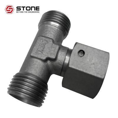 China Plumbing Black Phosphating Steel Turning Forging Steel Tee Parts Steel Dies for sale