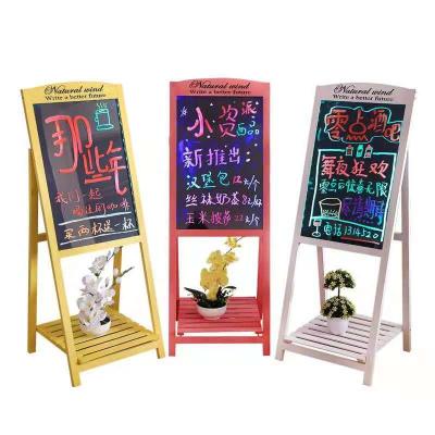 China 100% Handmade Children's Blackboard Floor Blackboard Flower Stand Wooden Display Boards Customized Processing for sale