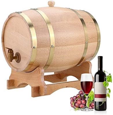 China 100% Handmade Wooden Vintage Oak American Oak Barrel Wine Dispenser DIY Aging Barrels Your Taste 10L for sale