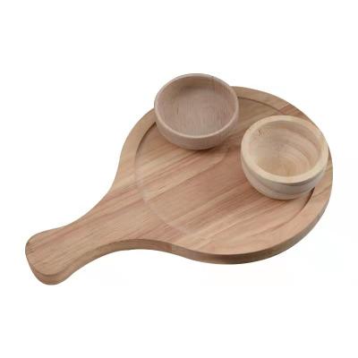 China Home Hotel Restaurant Pizza Dish Round Tray Custom Hot Bamboo Pizza Dish Wooden Pizza Place PlateSolid Wooden Food Tray Grocery Pot Tray for sale