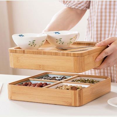 China Viable Rustic Exquisite Multi Functional Decorative Fruit House Solid Wood Food Bowl for sale