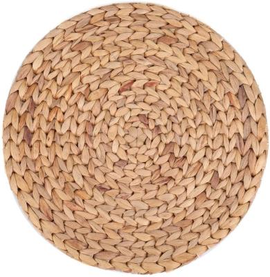 China Sustainable Natural Round Woven Mercury Woven Place Mat - Non Slip Wood Heat Resistant Mat For Dining Table, Coasters, Pans And Kitchen Teapo for sale