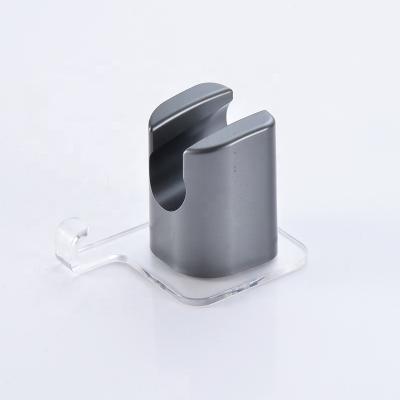 China Needle Free High Quality Gray Shower Head Holder With Shower Connector Shower Bracket for sale