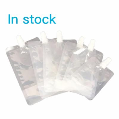 China Recyclable In Stock Beverage Liquid Packaging Bag With Spout Laminated Plastic Beverage Pouch Disposable Beverage Pouch 100ml for sale