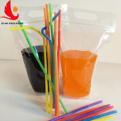 China Custom Plastic Moisture Proof Zipper Lock Drinks Transparent Beverage Bag for sale