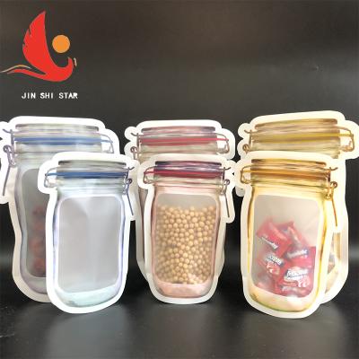 China Custom Plastic Zipper Moisture Proof Drinks Transparent Beverage Bag for sale