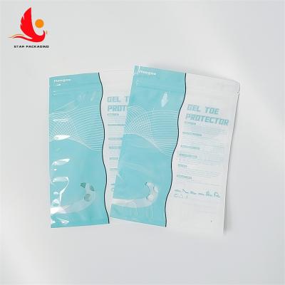 China Disposable Custom Logo Small Size Blue Clothing Packaging Zipper Bags For Comforter Underwear for sale