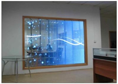 China Extremely Brightness Advertising Transparent Led Panel P10 For Glass Wall for sale