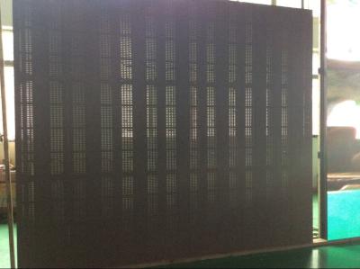 China Outdoor Full Color Led Mesh Screen P16-16 With 1000*1000*50 Mm Cabinet for sale